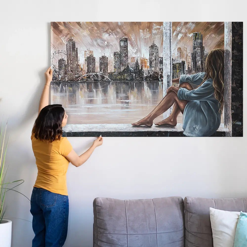 BROUILLON Impression sur toile grand format