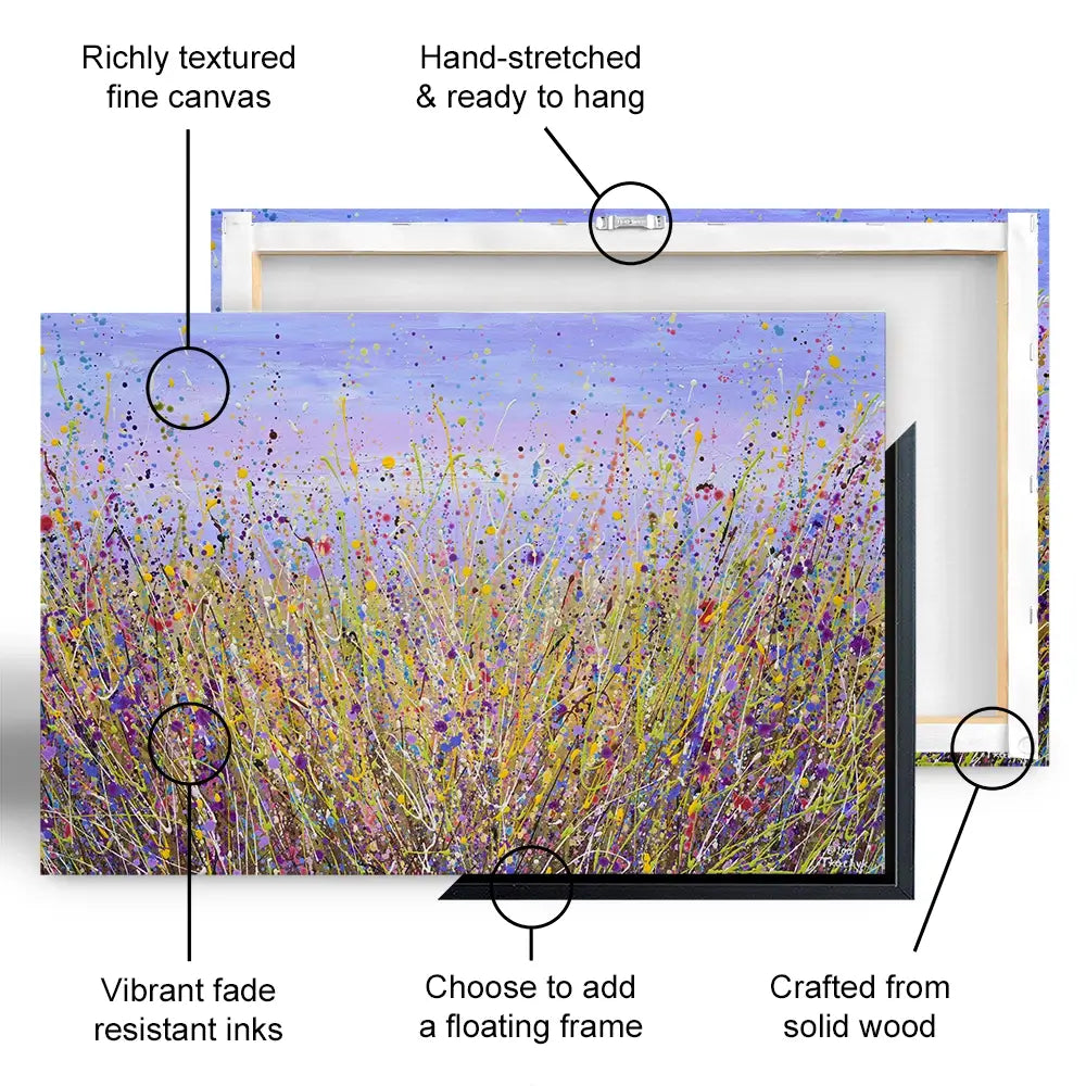 Impression sur toile d'un champ de lavande