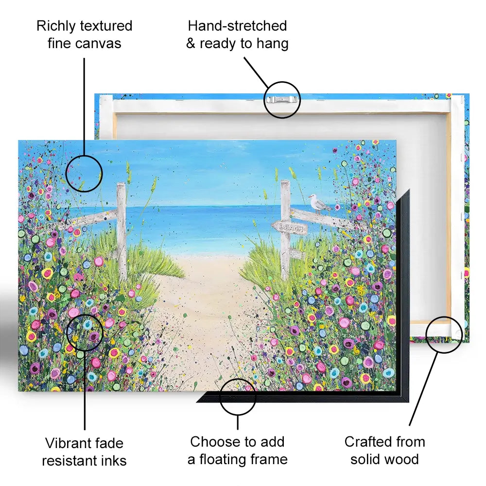 Sandy Toes And Salty Kisses Canvas Print
