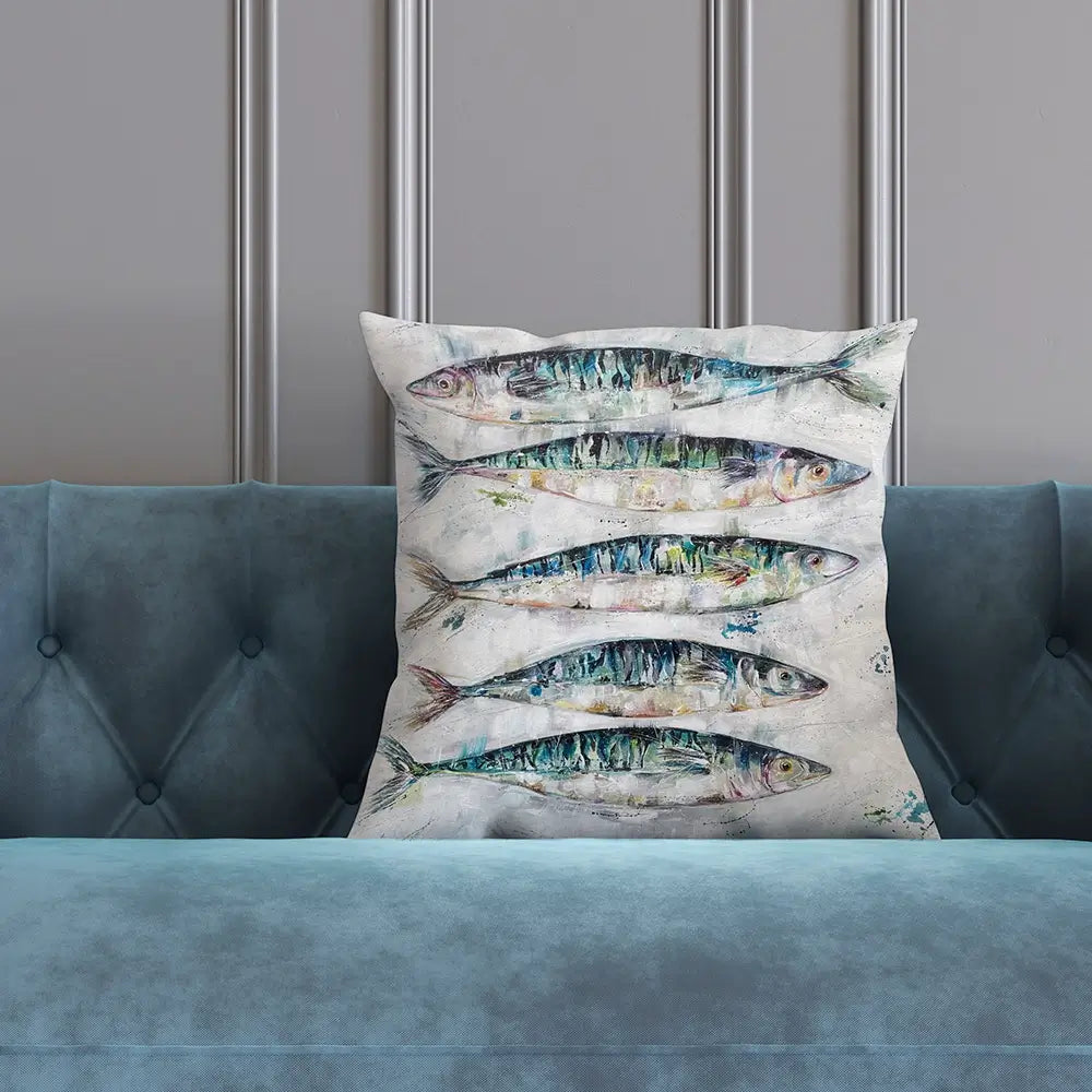 5 Fish Cushion 5 Fish Cushion wall art product Nicola Jane Rowles