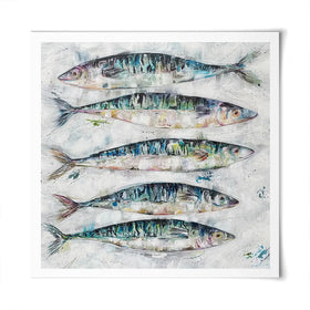 5 Fish Square Art Print 5 Fish Square Art Print wall art product Nicola Jane Rowles