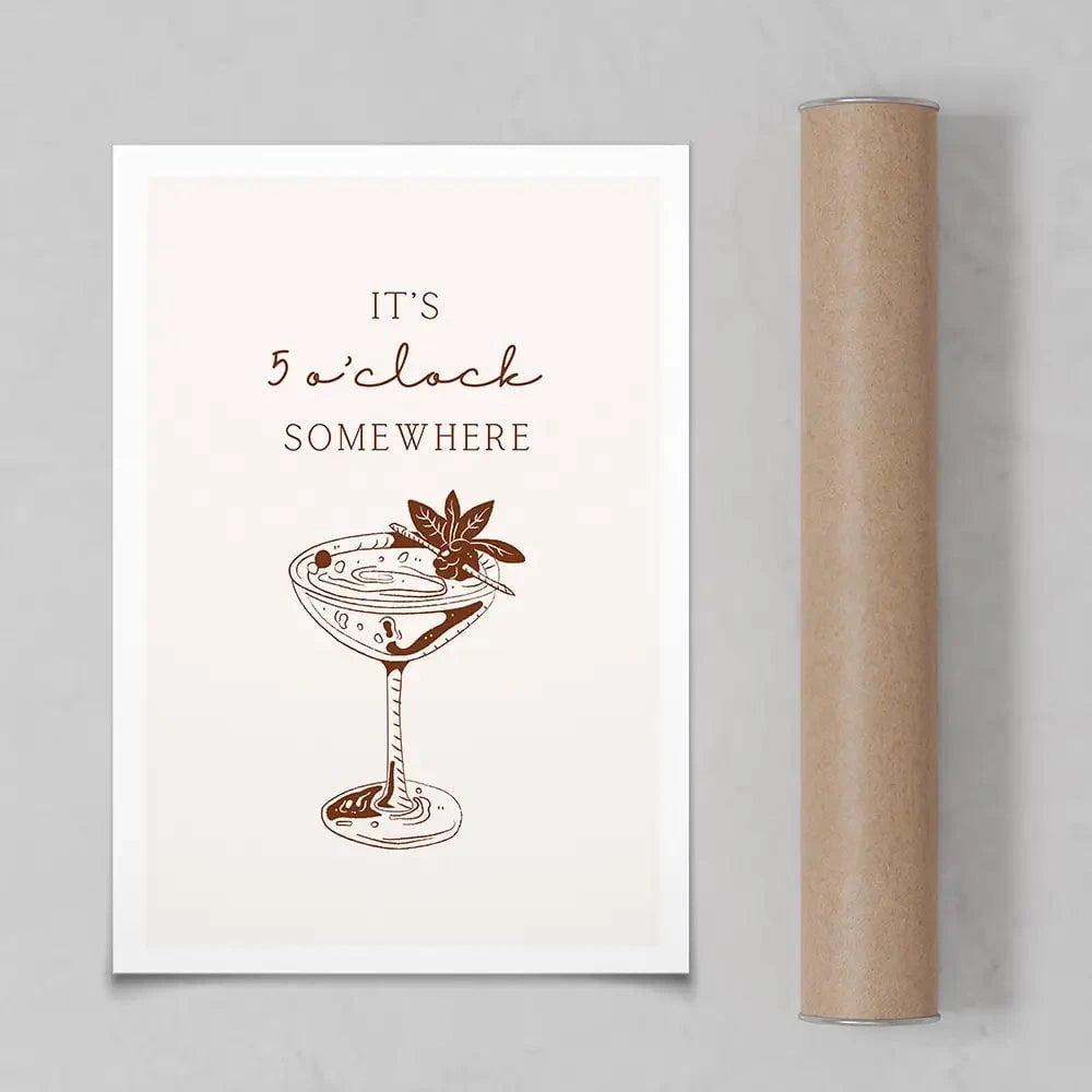 5 O'Clock Somewhere Art Print 5 O'Clock Somewhere Art Print wall art product Art Print Shop