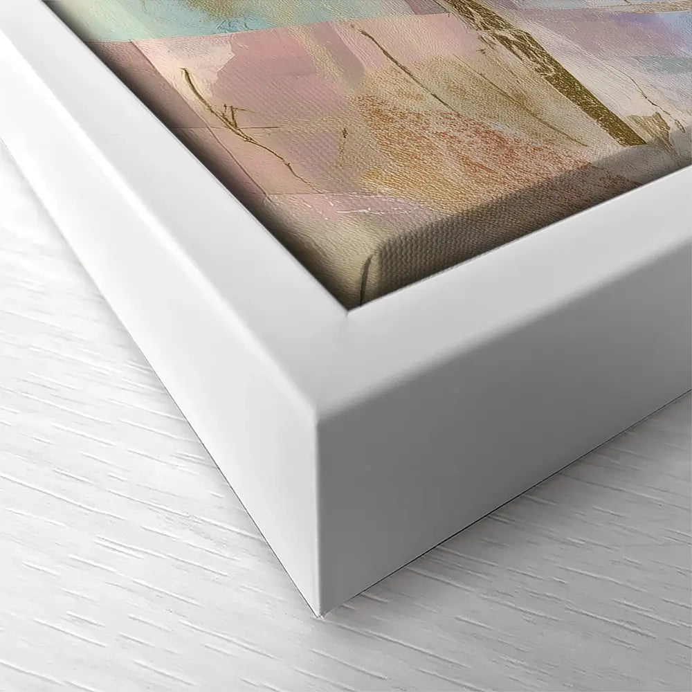 Barn Owl Gliding Over Countryside Square Canvas Print