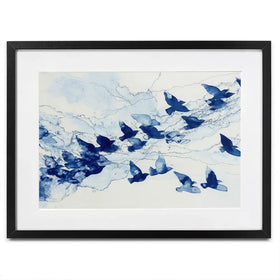 Birds In Flight Framed Art Print Birds In Flight Framed Art Print wall art product Chromatic Storm Studio