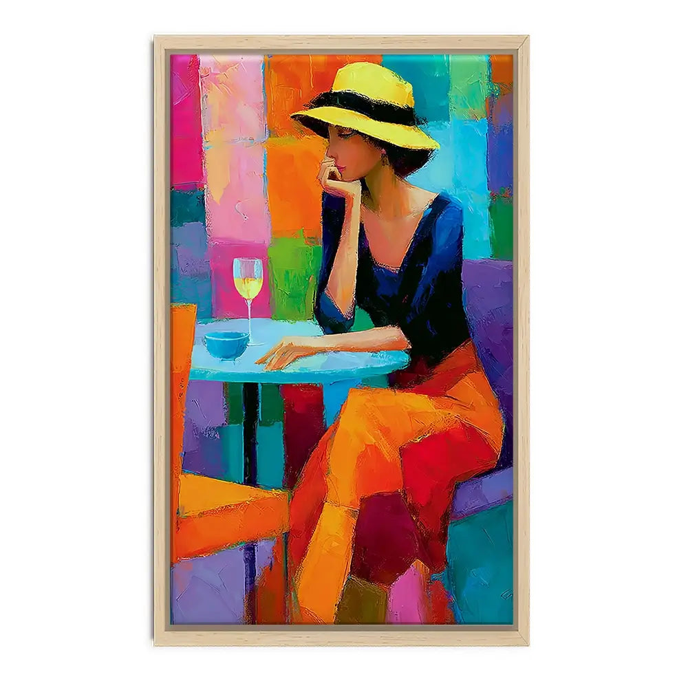 Cafe Woman Canvas Print