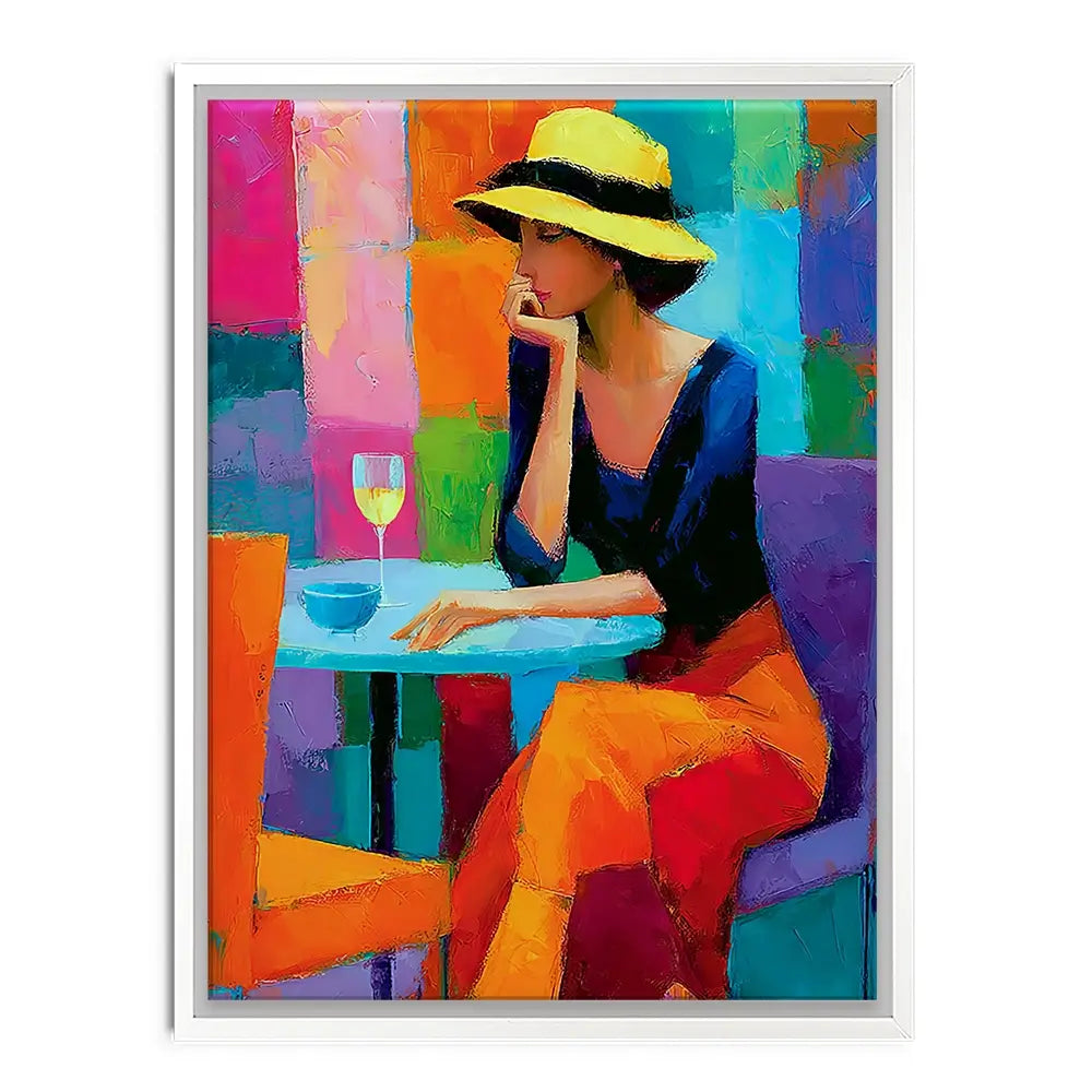Cafe Woman Canvas Print