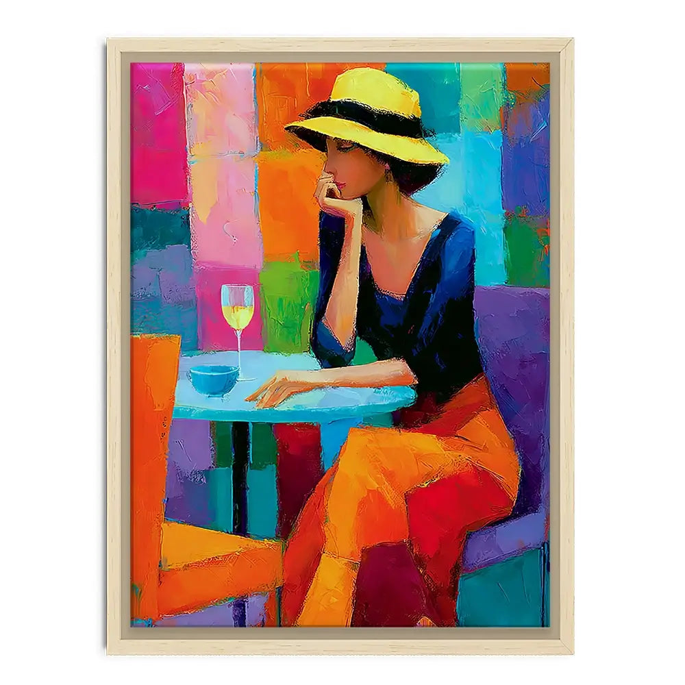 Cafe Woman Canvas Print