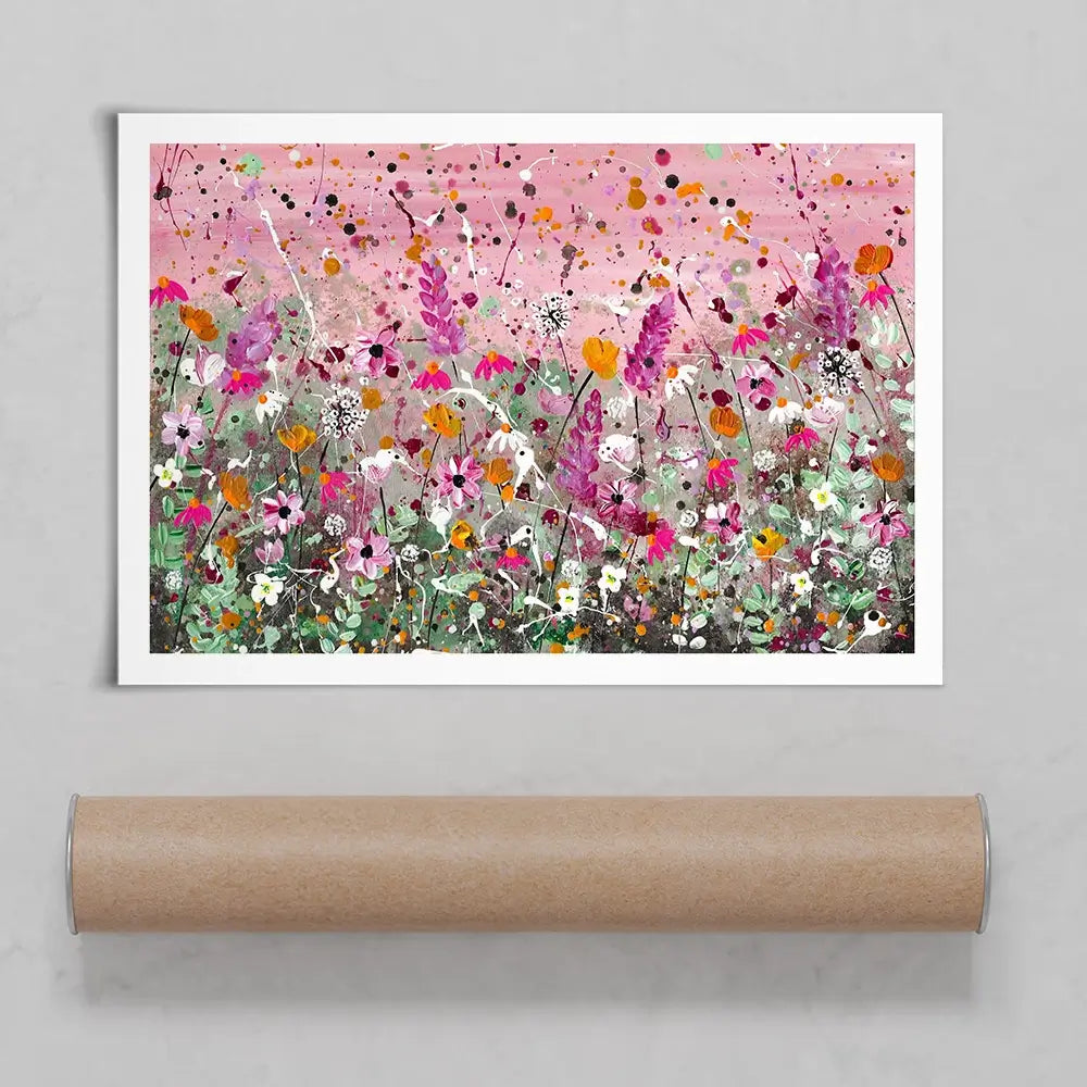 Pretty Pink Florals Art Print