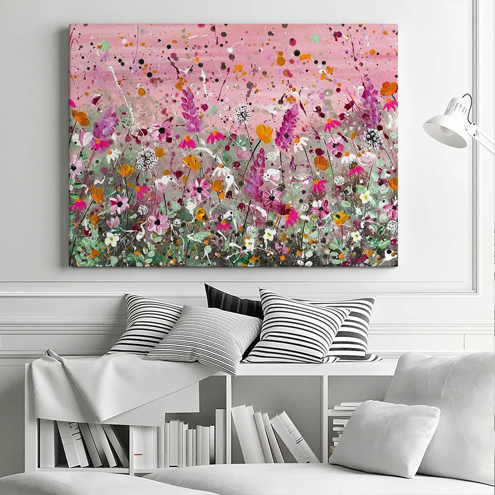 Pretty Pink Florals Canvas Print