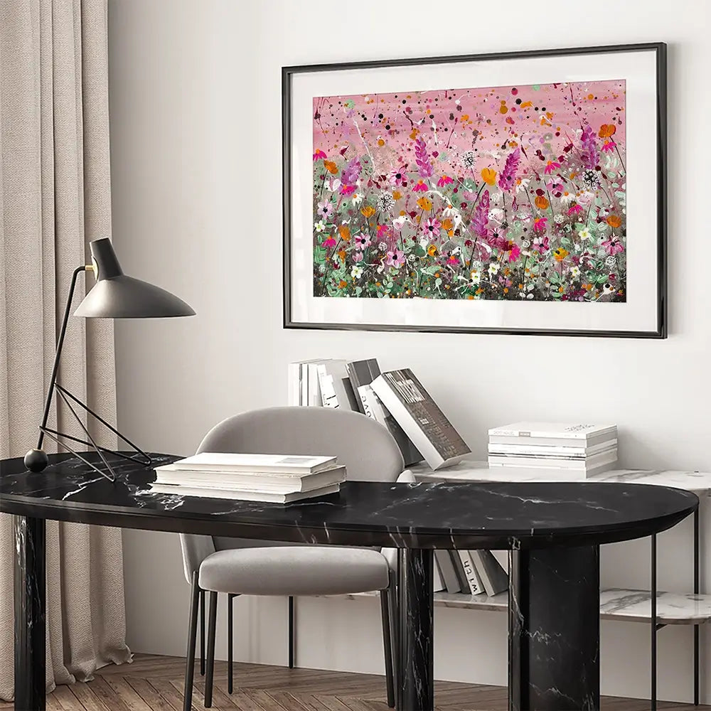 Pretty Pink Florals Framed Art Print