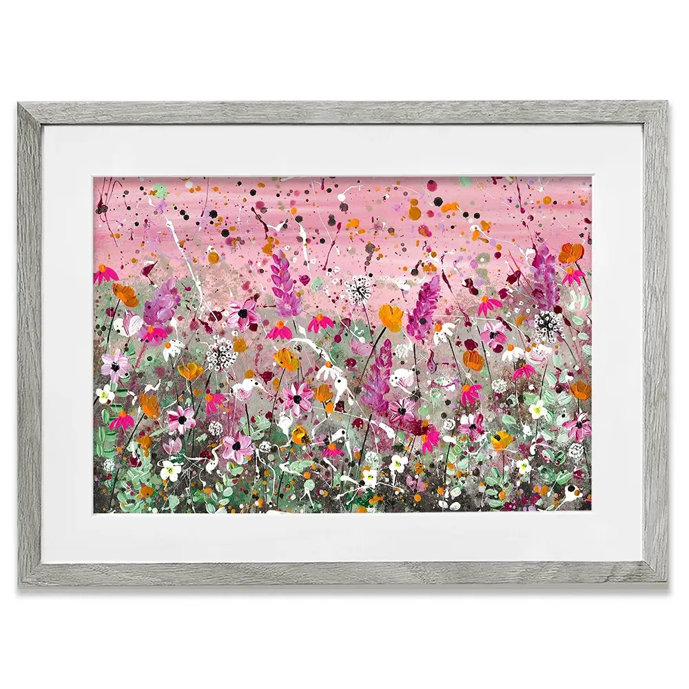 Pretty Pink Florals Framed Art Print