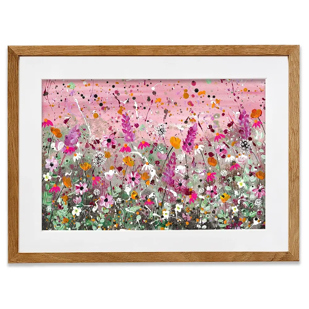 Pretty Pink Florals Framed Art Print