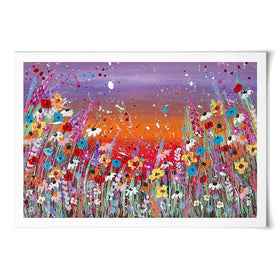 Sunset Splashing Art Print