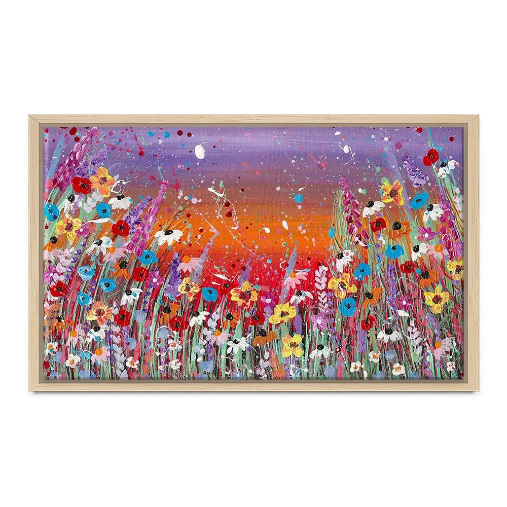 Sunset Splashing Canvas Print