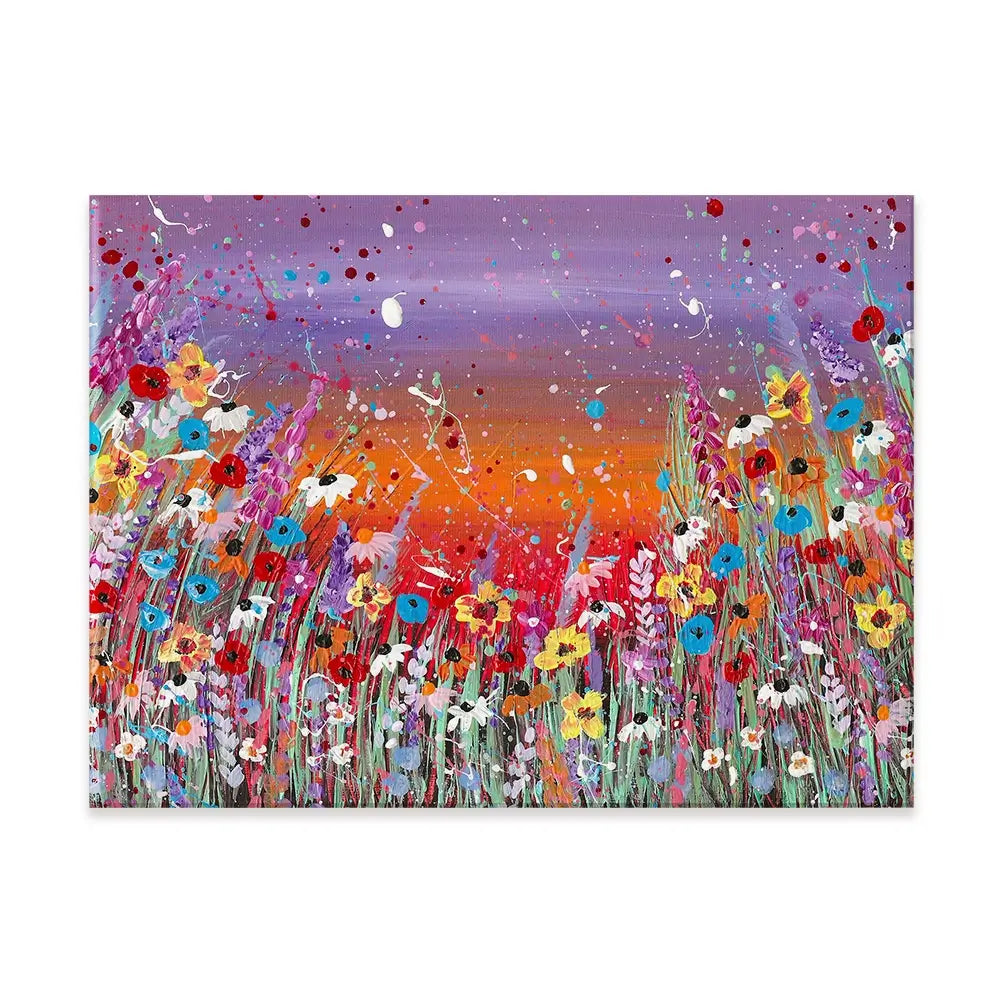Sunset Splashing Canvas Print