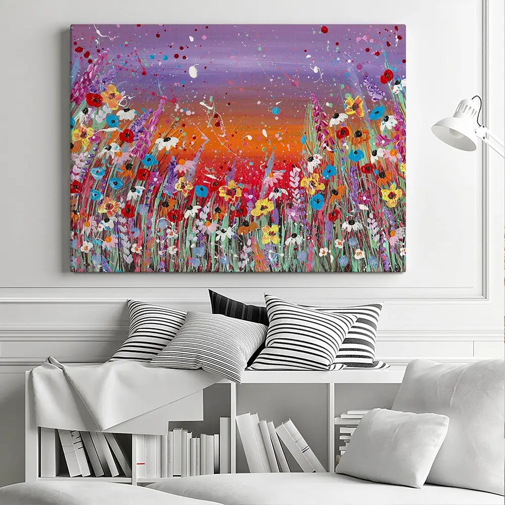 Sunset Splashing Canvas Print
