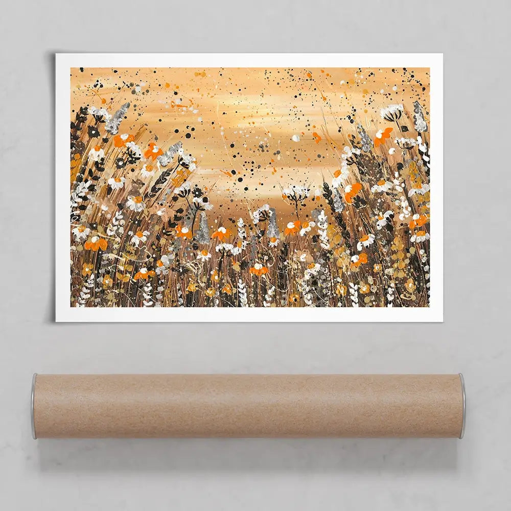 Warm Wildflowers Art Print
