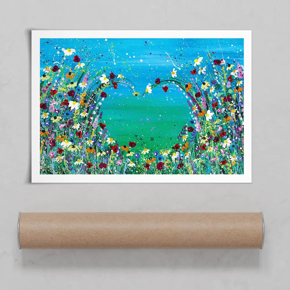 Wildflower Heart Art Print