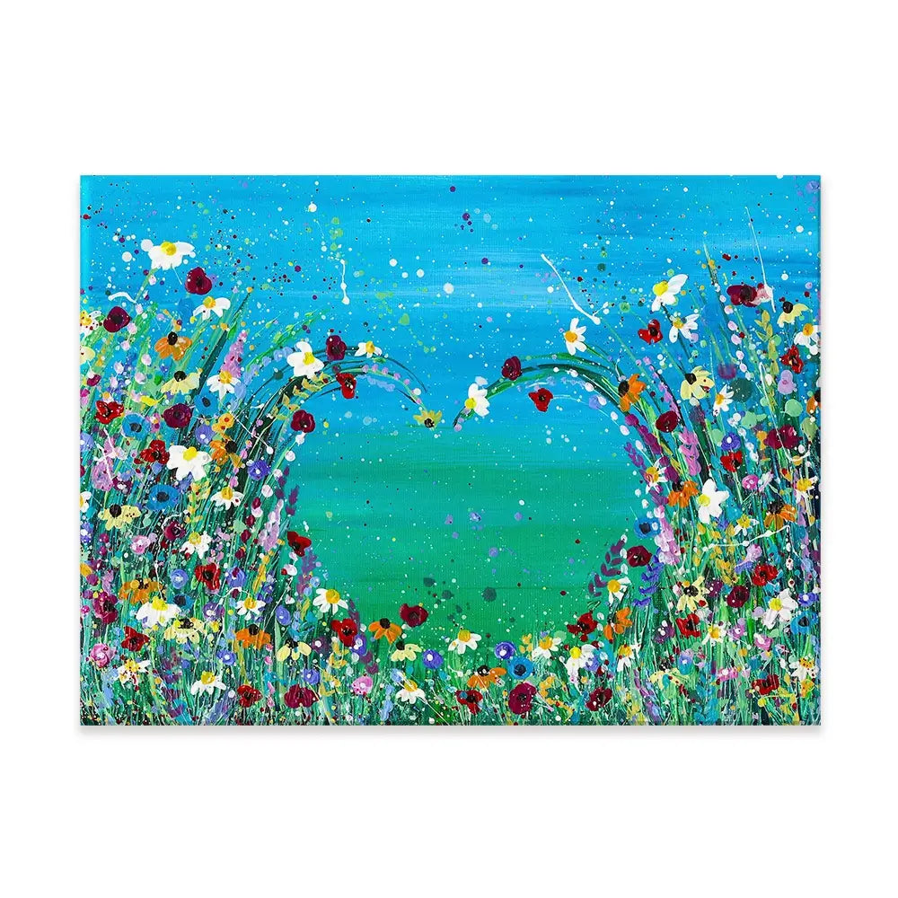 Wildflower Heart Canvas Print