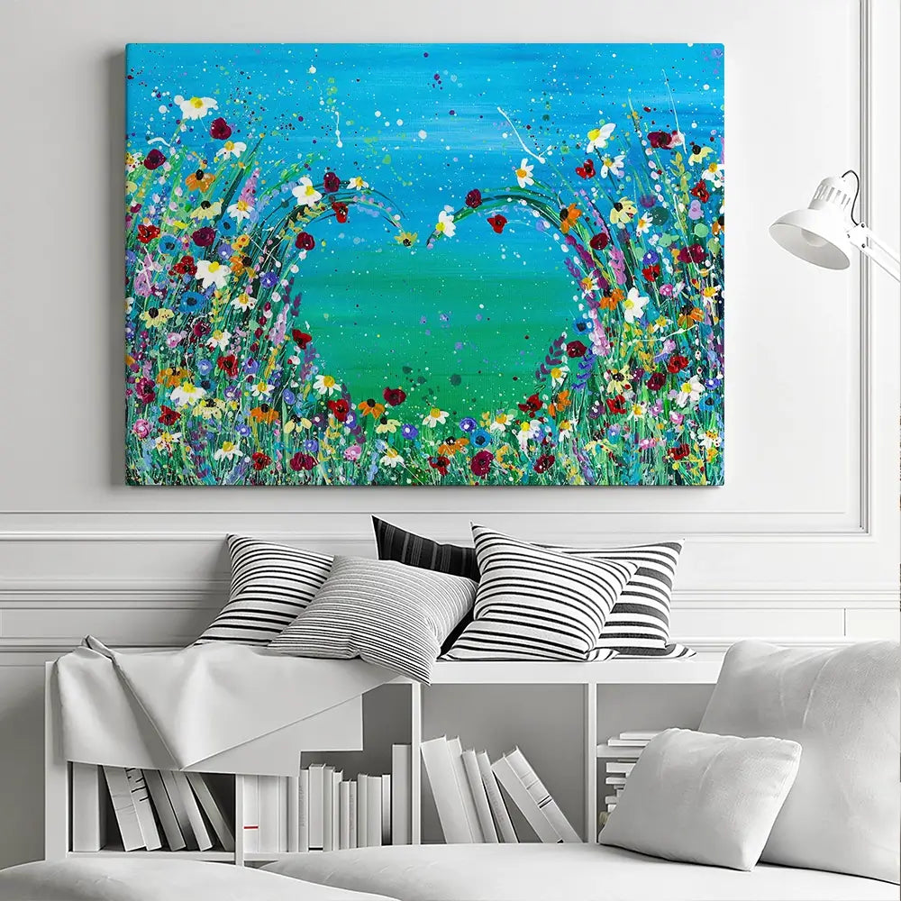Wildflower Heart Canvas Print