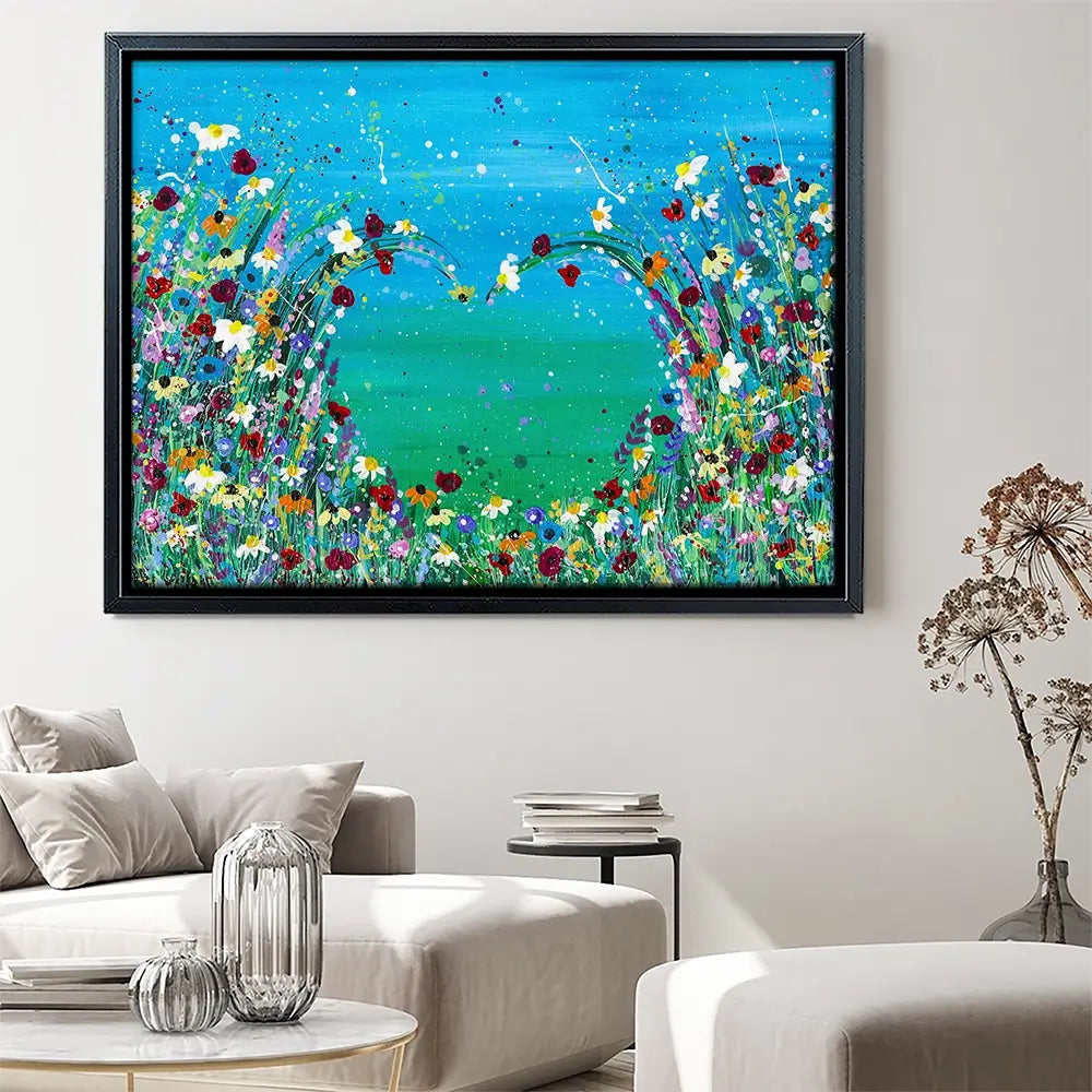 Wildflower Heart Canvas Print