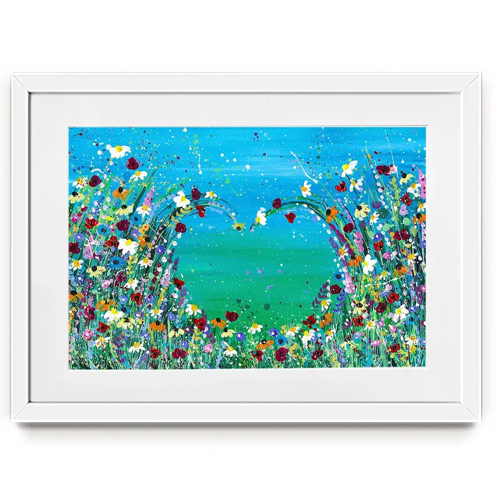 Wildflower Heart Framed Art Print