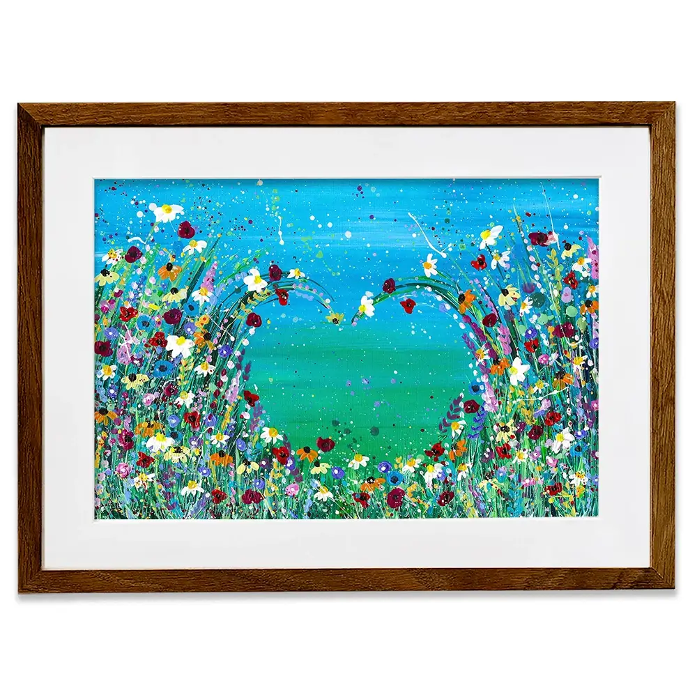 Wildflower Heart Framed Art Print