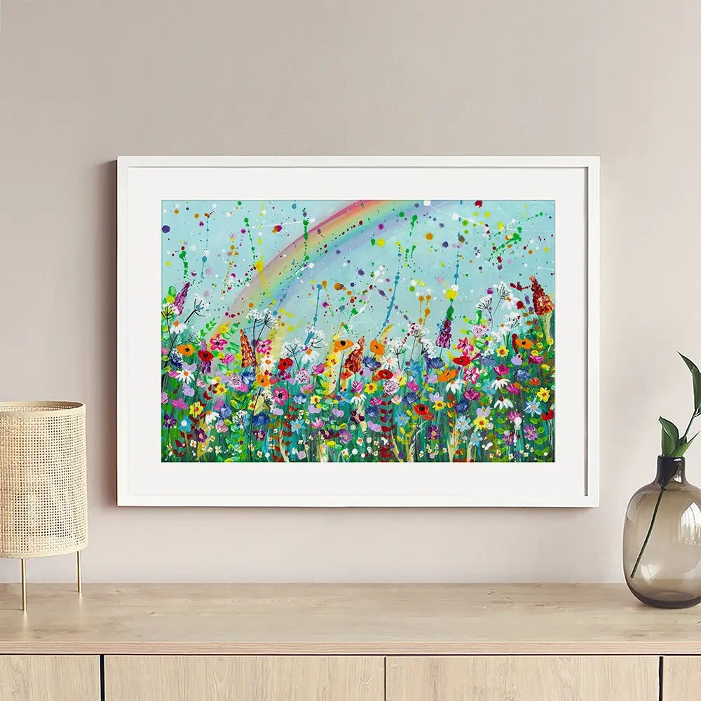 Wildflower Rainbow Framed Art Print