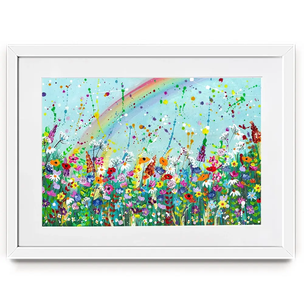 Wildflower Rainbow Framed Art Print