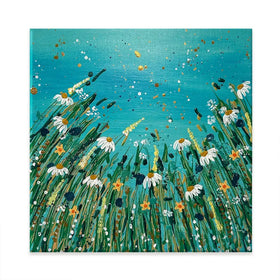 Floral Feast Square Canvas Print