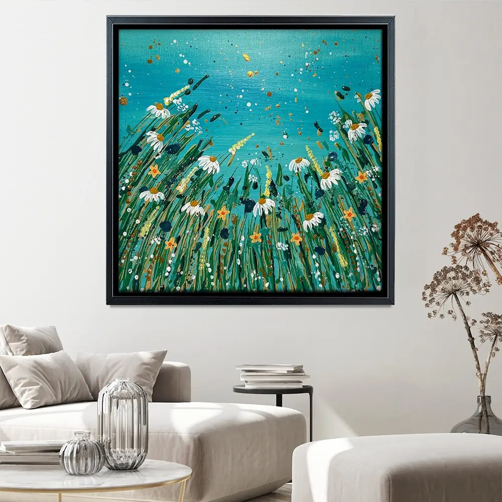 Floral Feast Square Canvas Print