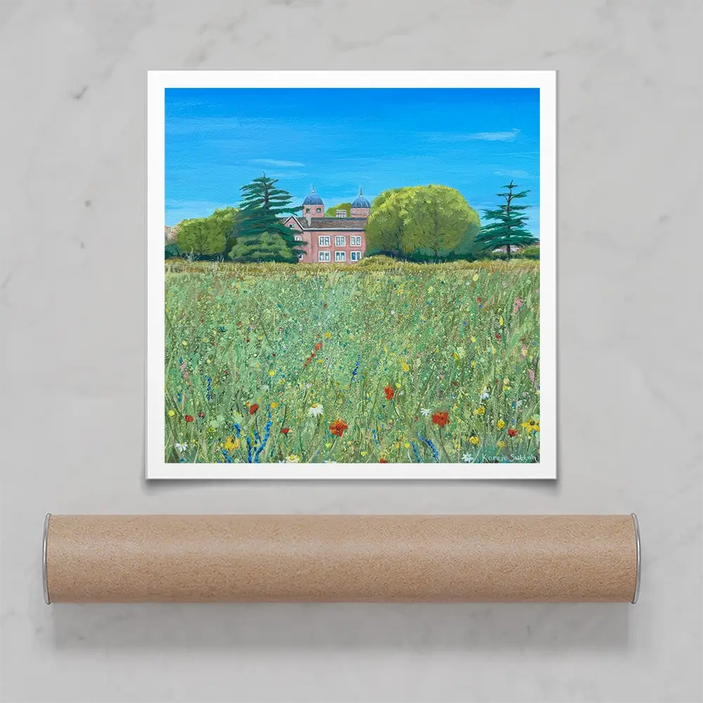 A Country House Square Art Print A Country House Square Art Print wall art product Karen Sutton
