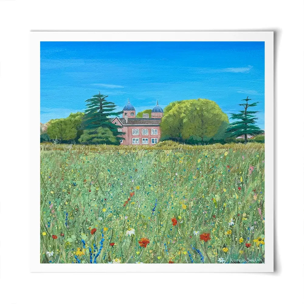 A Country House Square Art Print A Country House Square Art Print wall art product Karen Sutton