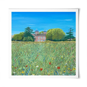 A Country House Square Art Print A Country House Square Art Print wall art product Karen Sutton