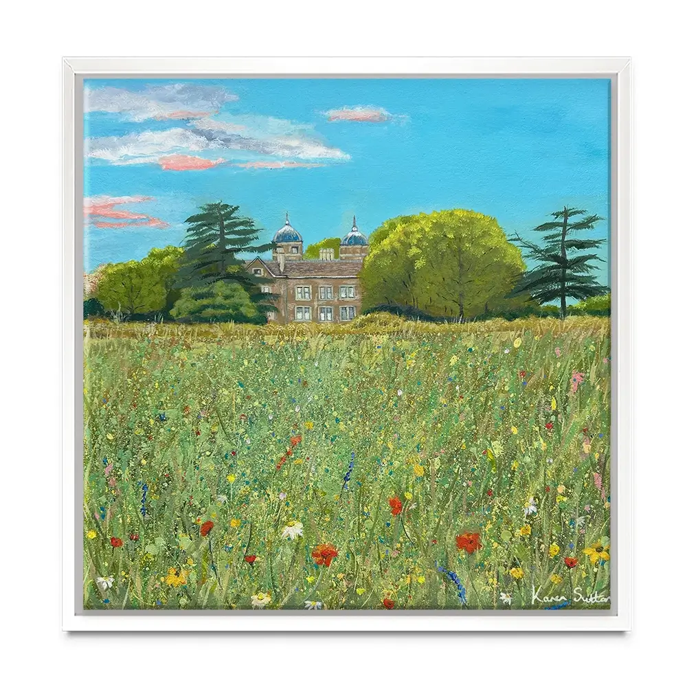 A Country House Square Canvas Print A Country House Square Canvas Print wall art product Karen Sutton