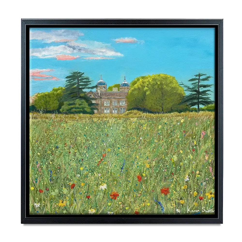 A Country House Square Canvas Print A Country House Square Canvas Print wall art product Karen Sutton