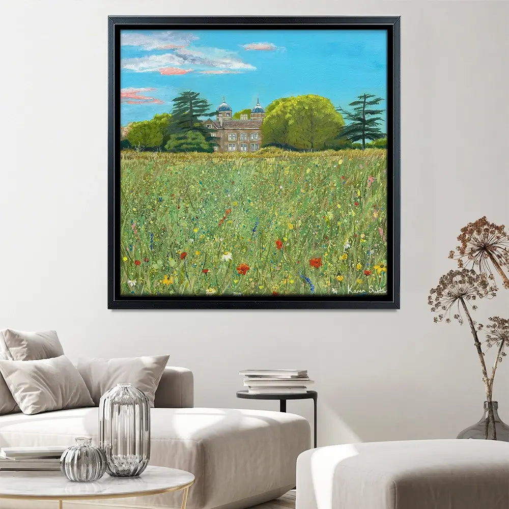 A Country House Square Canvas Print A Country House Square Canvas Print wall art product Karen Sutton