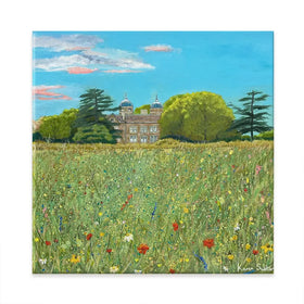 A Country House Square Canvas Print A Country House Square Canvas Print wall art product Karen Sutton