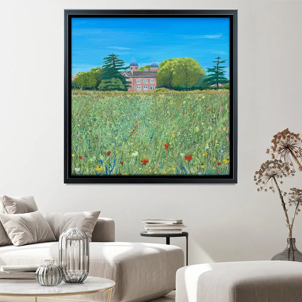 A Country House Square Canvas Print A Country House Square Canvas Print wall art product Karen Sutton