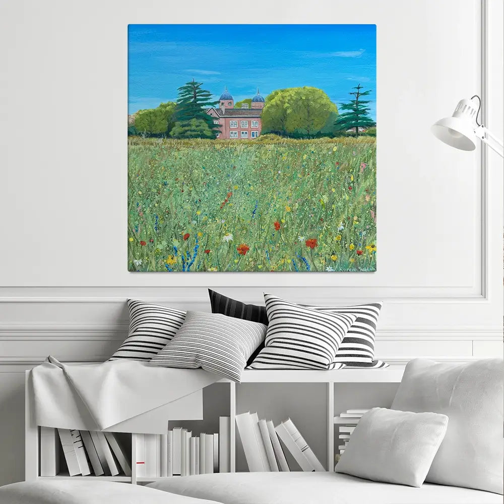 A Country House Square Canvas Print A Country House Square Canvas Print wall art product Karen Sutton