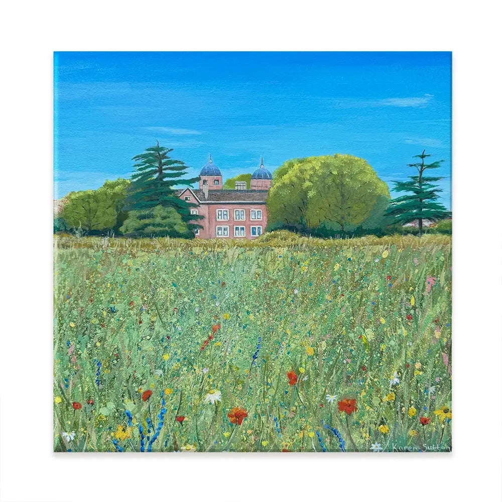 A Country House Square Canvas Print A Country House Square Canvas Print wall art product Karen Sutton
