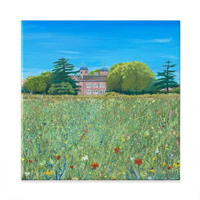 A Country House Square Canvas Print A Country House Square Canvas Print wall art product Karen Sutton