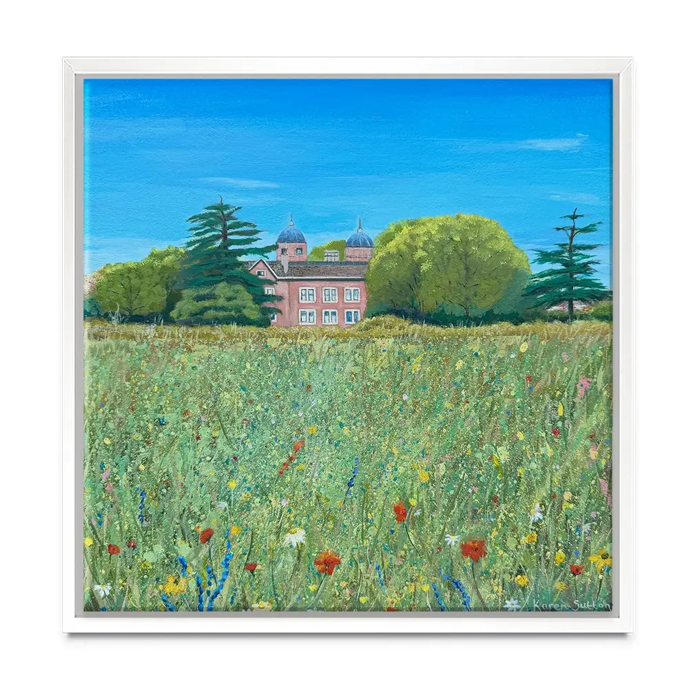 A Country House Square Canvas Print A Country House Square Canvas Print wall art product Karen Sutton