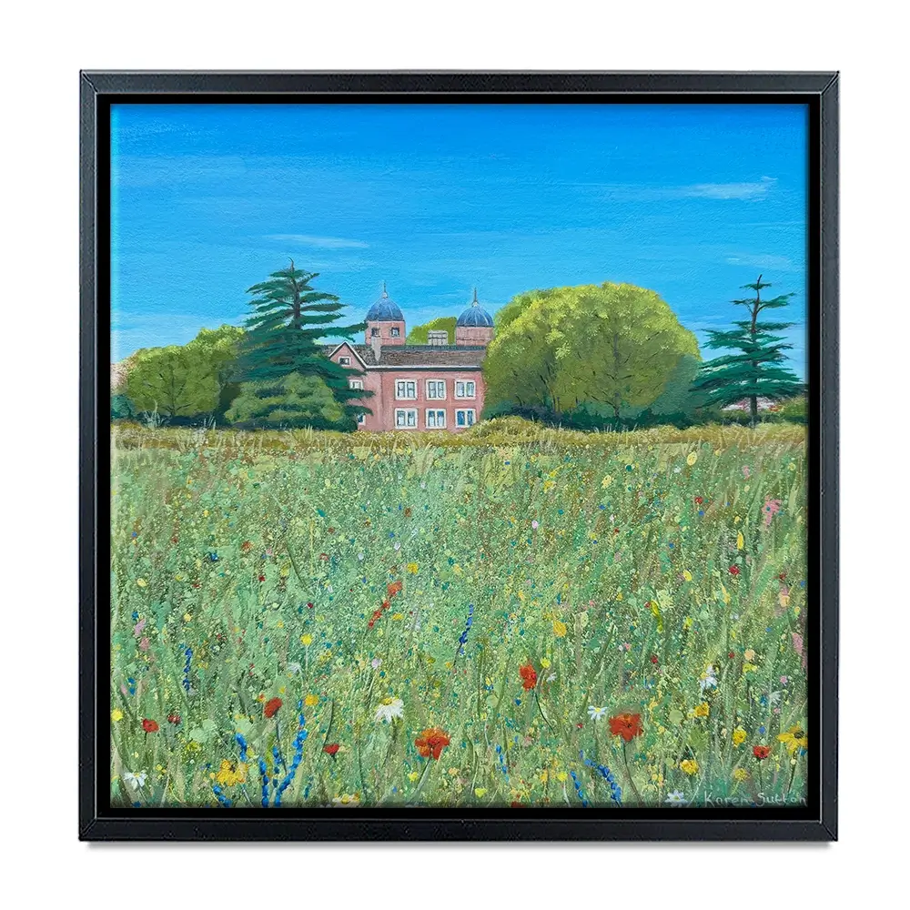 A Country House Square Canvas Print A Country House Square Canvas Print wall art product Karen Sutton