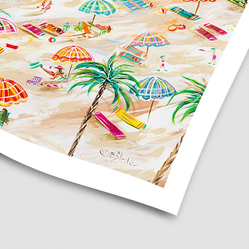 A Day At The Beach Square Art Print A Day At The Beach Square Art Print wall art product Estelle Grengs - Independent
