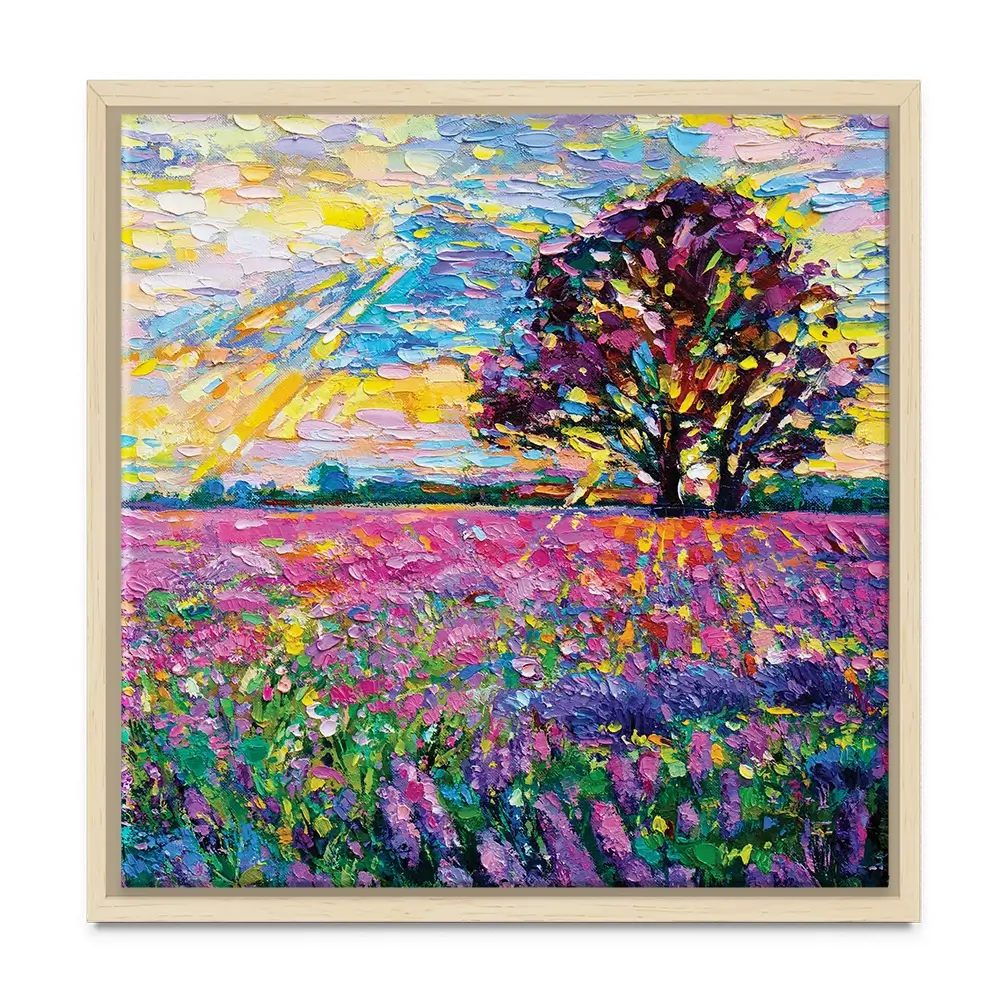 A Field Filled With Colour Square Canvas Print A Field Filled With Colour Square Canvas Print wall art product Ivailo Nikolov / Shutterstock