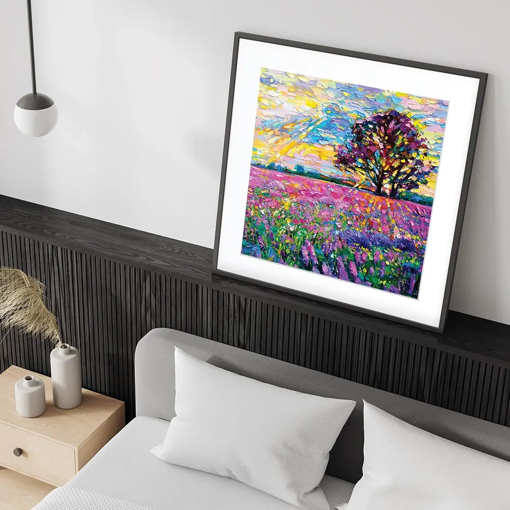 A Field Filled With Colour Square Framed Art Print A Field Filled With Colour Square Framed Art Print wall art product Ivailo Nikolov / Shutterstock