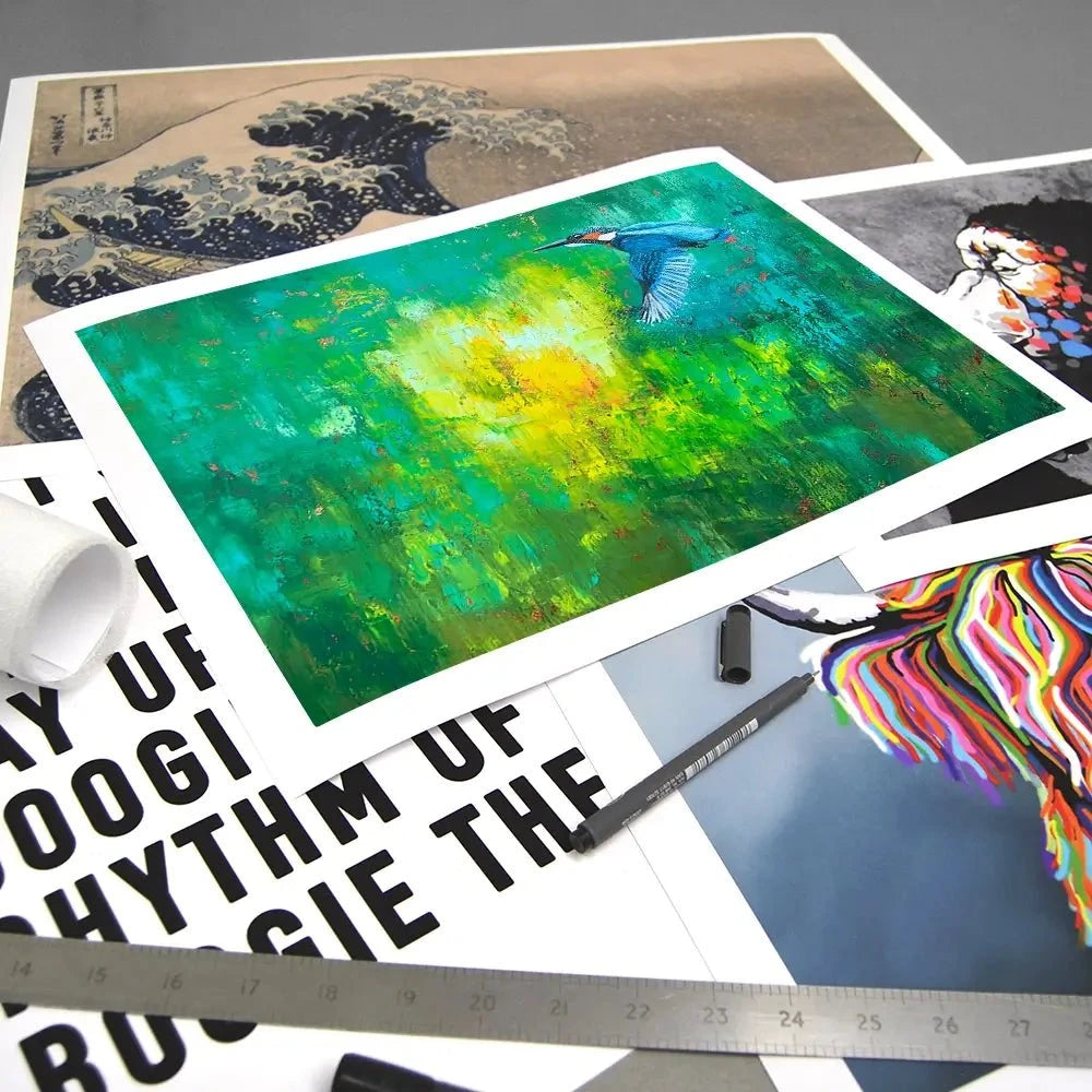 A Flash Of Blue Kingfisher Art Print A Flash Of Blue Kingfisher Art Print wall art product Laure Bury