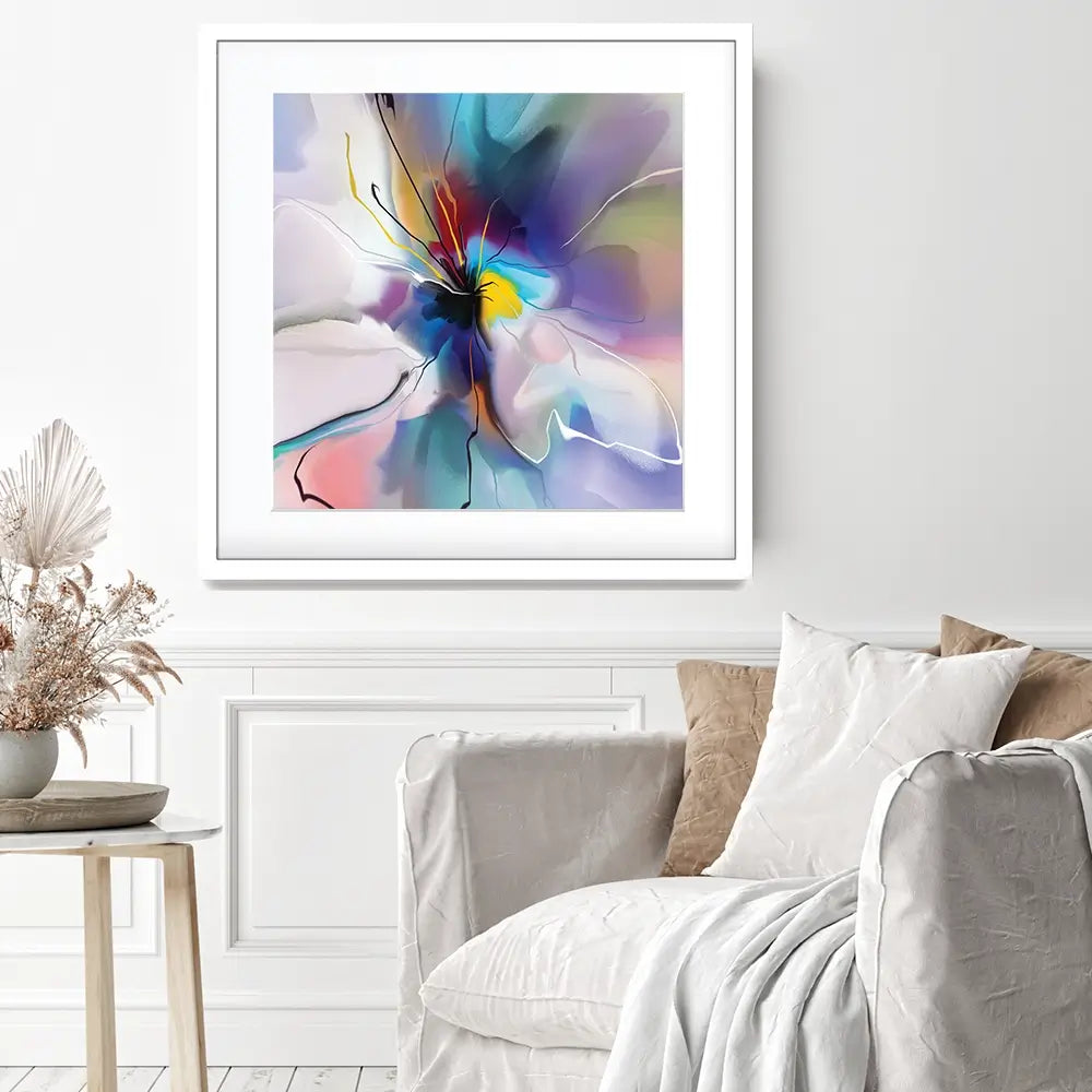A Flower Square Framed Art Print A Flower Square Framed Art Print wall art product Teni / Shutterstock
