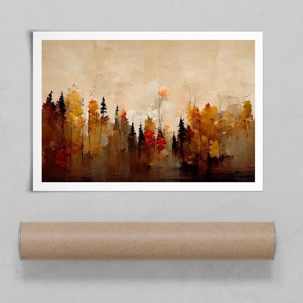 A Forest In Autumn Art Print A Forest In Autumn Art Print wall art product Treechild